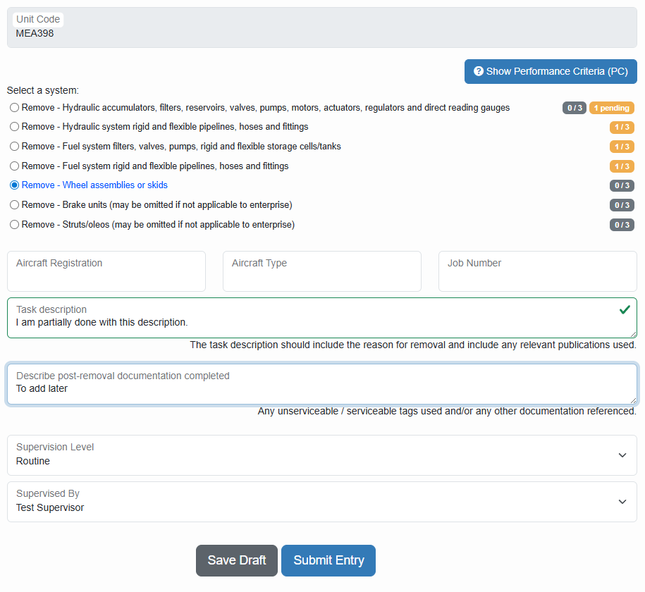 Draft usage screenshot 3