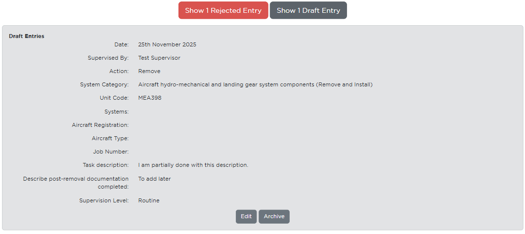 Draft usage screenshot 5